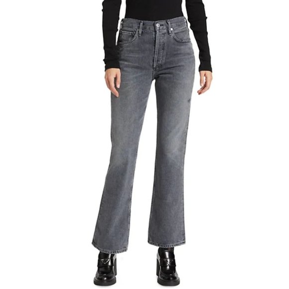 Citizens of Humanity Libby High Rise Bootcut Jeans in Black Coffee Size 26 - Picture 1 of 5